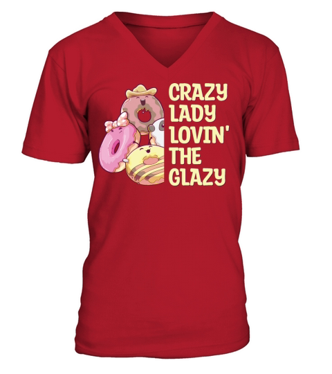 Crazy Lady lovin V-Neck T-shirt