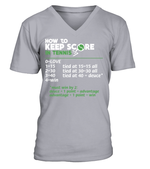 HOW TO KEEP SCORE IN TENNIS V-Neck T-shirt