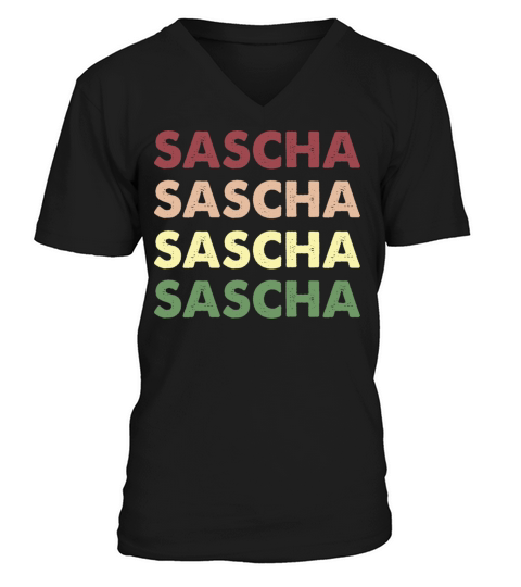 Sascha Shirt - Funny Personalized Name Saschaha V-Neck T-shirt