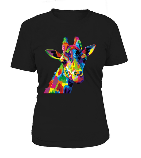 Cute Giraffe Colorful Men Women's T-Shirt