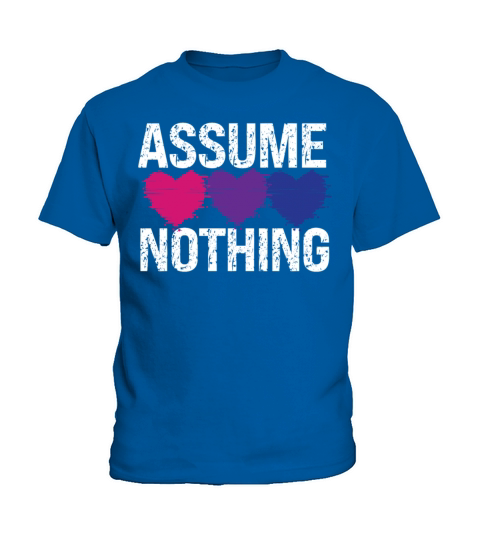 Bisexual Bi Pride Flag Assume Kids T-Shirt