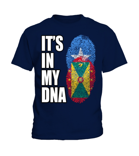 Somali And Grenadian Vintage Heritage DNA Flag Kids T-Shirt