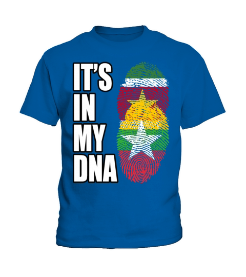 Surinamese And Burmese Vintage Heritage DNA Flag Kids T-Shirt