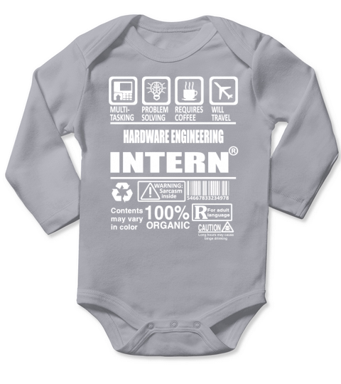 HARDWARE ENGINEERING INTERN TSHIRT HOODIE Long Sleeve Baby One-Piece