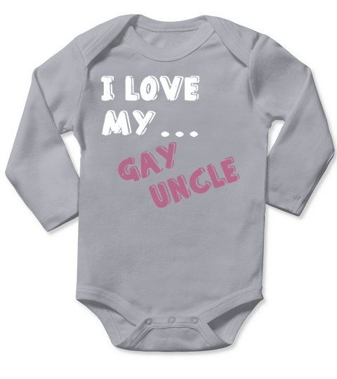 I Love My Gay Uncle Tshirt Long Sleeve Baby One-Piece