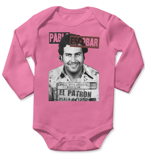 Pablo Escobar Long Sleeve Baby One-Piece