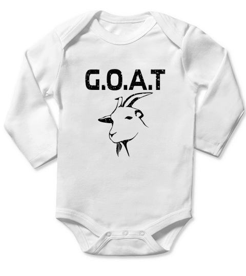 Vintage Greatest Of All Time GOAT T-Shirt Long Sleeve Baby One-Piece
