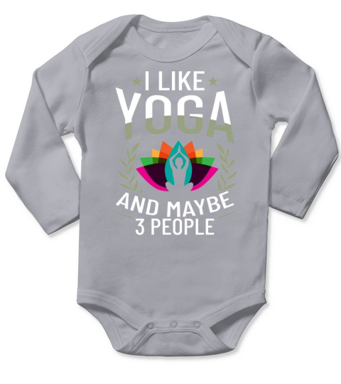 Yoga Beginner Workout Poses Quotes Meditation Long Sleeve Baby One-Piece