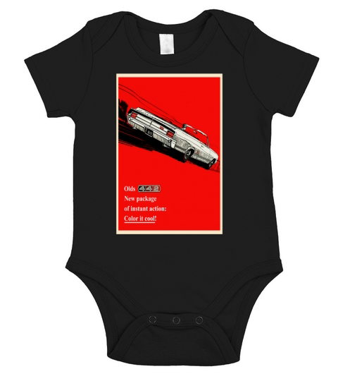 1965 Oldsmobile 442 vintage ad reproduction Short Sleeve Baby One-Piece