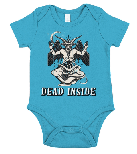 Baphomet Devil Tarot Card Occult Inside Gothic Short Sleeve Baby One-Piece