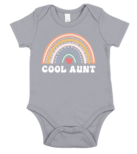 Cool Aunt Rainbow Short Sleeve Baby One-Piece