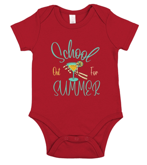 Cute Last Day Of School Schools Out For Summer Short Sleeve Baby One-Piece