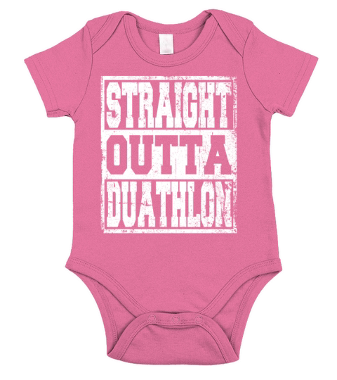 Duathlon Saying Funny Short Sleeve Baby One-Piece