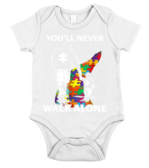 Father and son autism you’ll never walk alone Short Sleeve Baby One-Piece