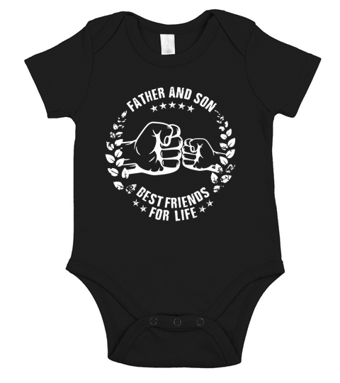 Father and Son Best Friends for Life Short Sleeve Baby One-Piece
