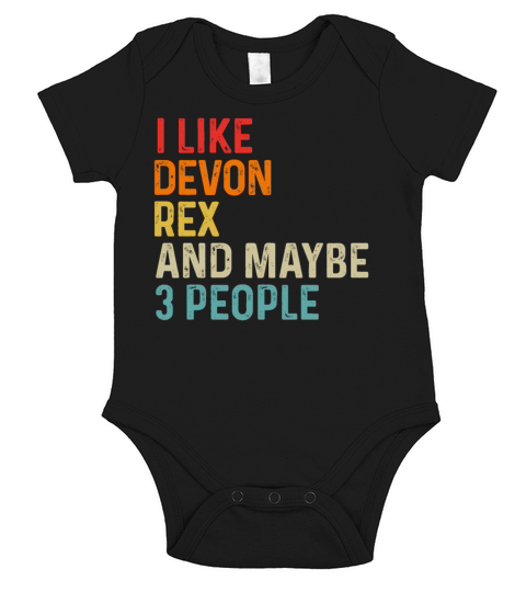 I Like Devon Rex And Maybe 3 People Retro Vintage Short Sleeve Baby One-Piece