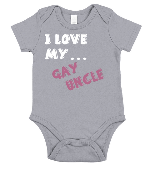 I Love My Gay Uncle Tshirt Short Sleeve Baby One-Piece