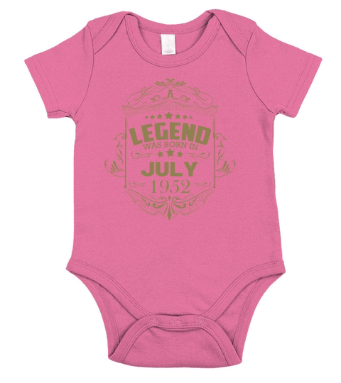 July 1952 Birthday Vintage Gifts Short Sleeve Baby One-Piece