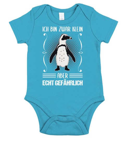 Penguin Small But Dangerous Funny Quote Gift Short Sleeve Baby One-Piece