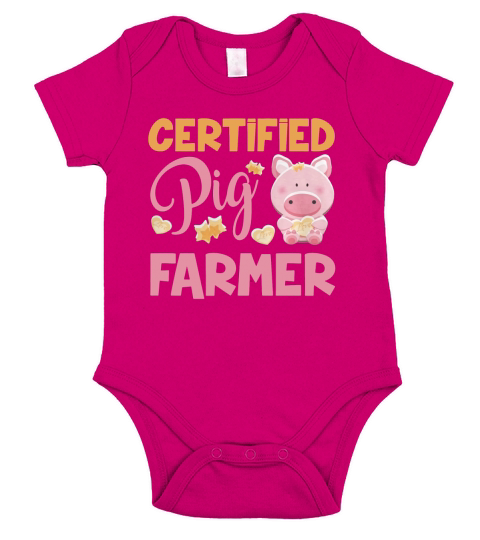 pig farmer funny farmers tee shirt Short Sleeve Baby One-Piece