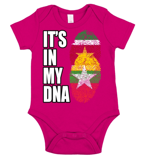Surinamese And Burmese Vintage Heritage DNA Flag Short Sleeve Baby One-Piece