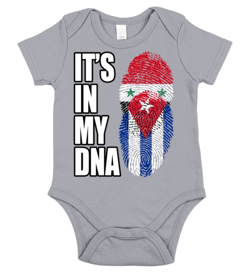 Syrian And Cuban Vintage Heritage DNA Flag Short Sleeve Baby One-Piece