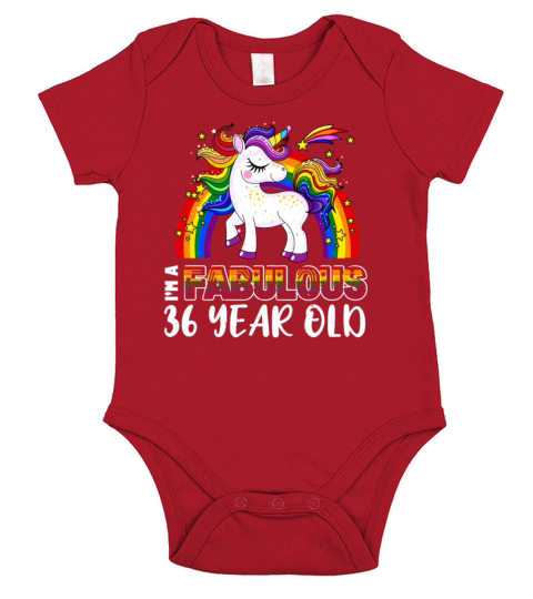 Unicorn Age 36 Years Gay Pride LGBT Pride Month Short Sleeve Baby One-Piece
