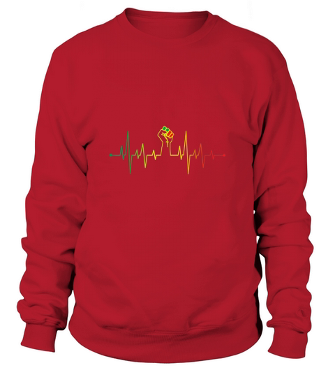 Black Power Fist Heartbeat Sweatshirt Unisex