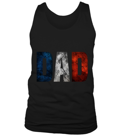 France Flag Dad Vintage Graphic French Gift Ideas Tank Top Unisex