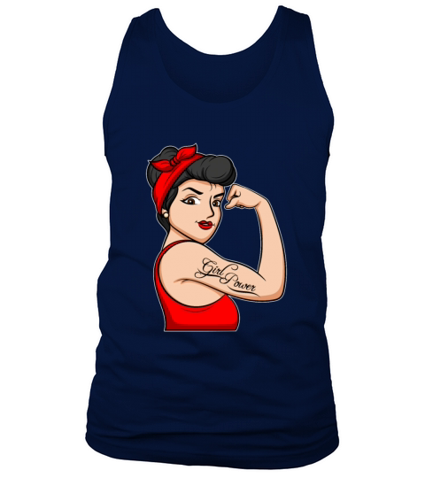Ladies Rockabilly Girl Vintage Retro Girl Tattoo Tank Top Unisex