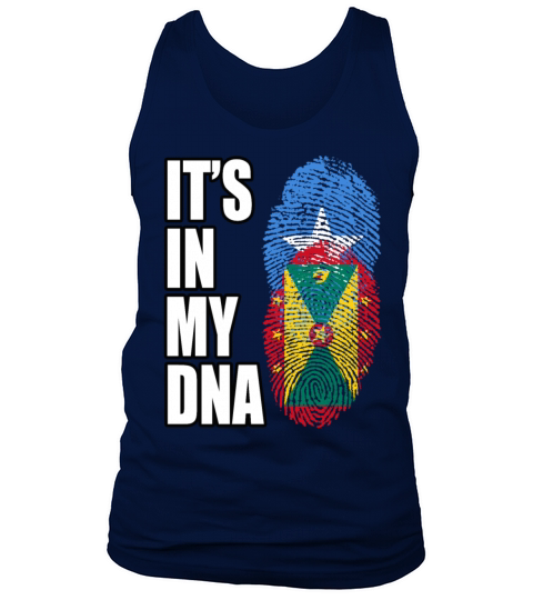 Somali And Grenadian Vintage Heritage DNA Flag Tank Top Unisex