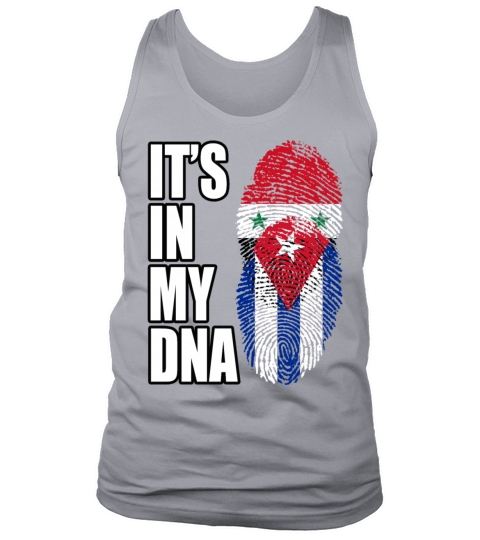 Syrian And Cuban Vintage Heritage DNA Flag Tank Top Unisex