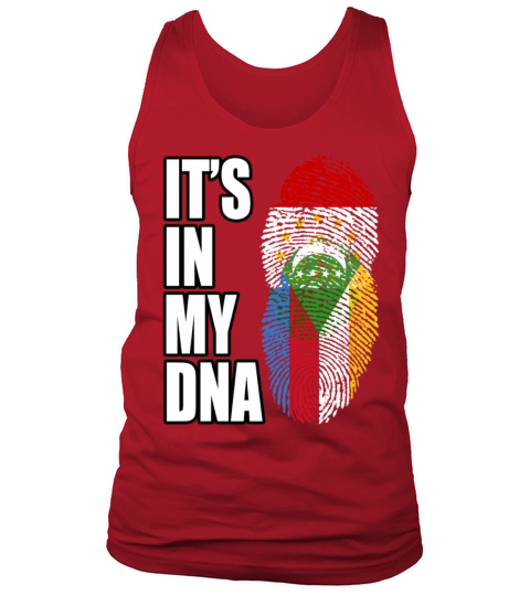 Tajikistani And Comoran Vintage Heritage DNA Flag Tank Top Unisex