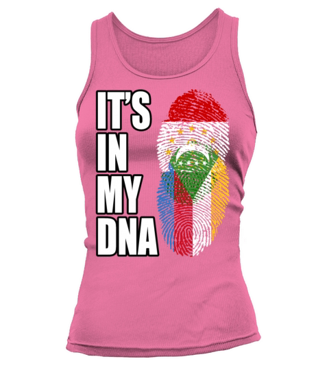 Tajikistani And Comoran Vintage Heritage DNA Flag Tank top Woman
