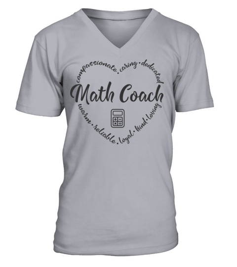 Math Coach or Math Tutor Design V-Neck T-shirt