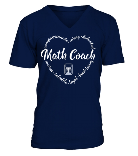 Math Coach or Math Tutor Design V-Neck T-shirt