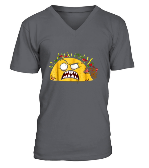 Premium Funny Tacos Zombie Face Scary Halloween Costumes shirt V-Neck T-shirt