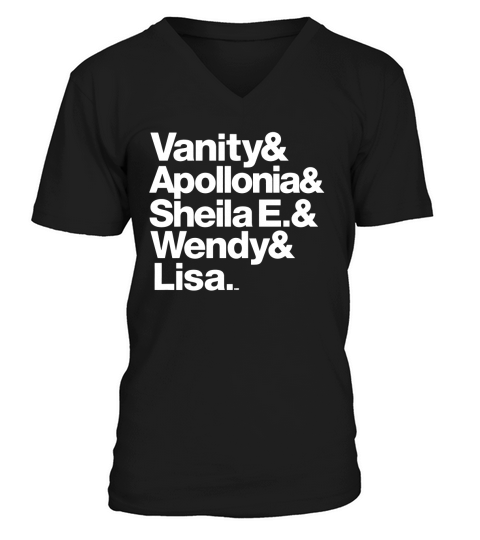 Prince Protégés Apollonia &amp;amp; Carmen Electra Helvetica Threads V-Neck T-shirt