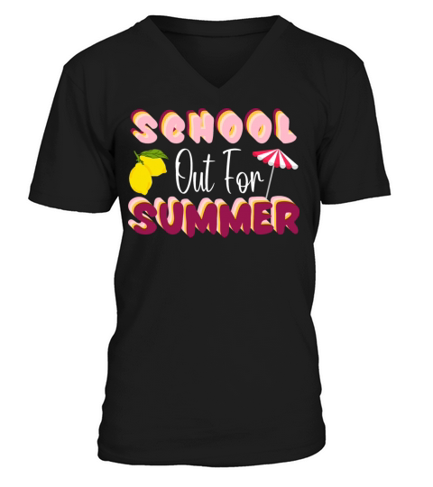 Retro Last Day Of School Schools Out for Summer V-Neck T-shirt