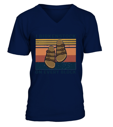 Sandal I birkenstock on every block vintage V-Neck T-shirt
