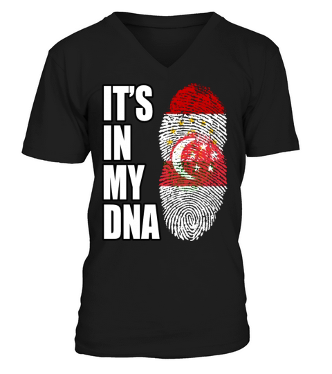 Tajikistani And Singaporean Leonean Vintage Herita V-Neck T-shirt