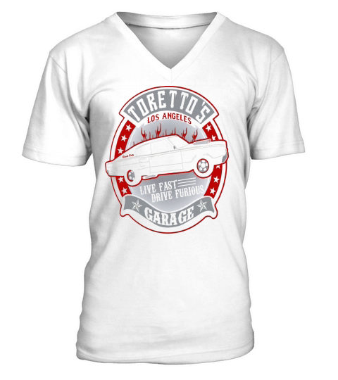 Torettos Garage V-Neck T-shirt