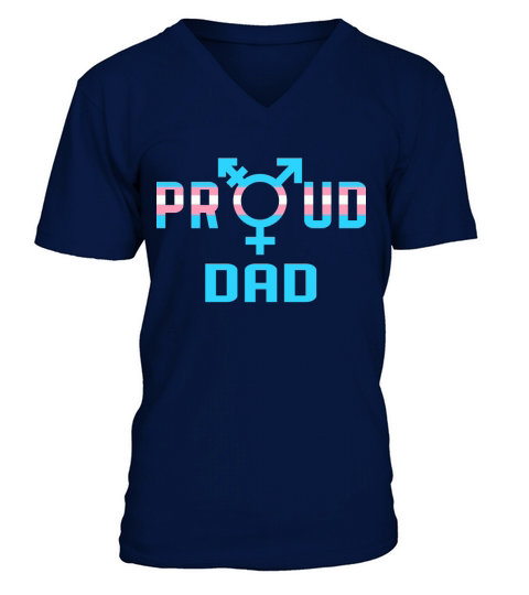 Transgender Dad Trans Proud LGBT 2020 V-Neck T-shirt