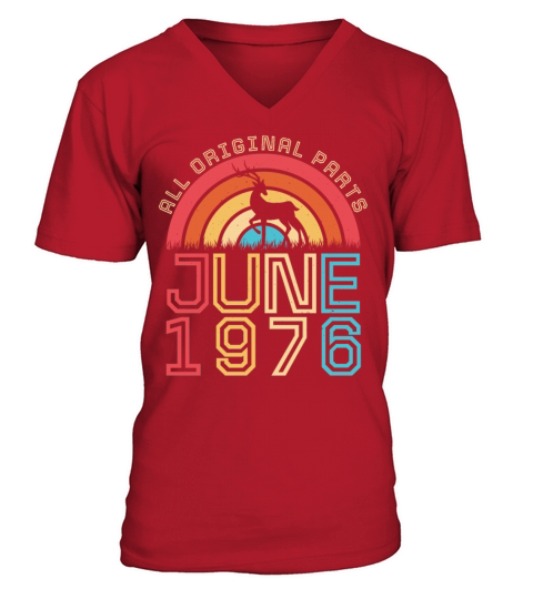 Vintage 1976 June V-Neck T-shirt