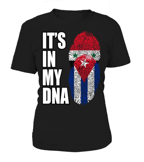 Syrian And Cuban Vintage Heritage DNA Flag Women's T-Shirt