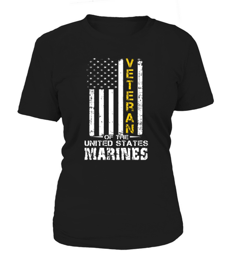 US American Flag U.S. Marines Veterans T-Shirt Women's T-Shirt