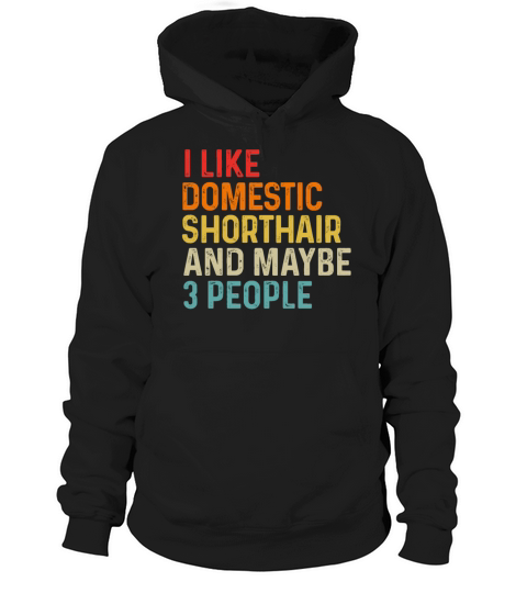 I Like Domestic Shorthair And Maybe 3 People Hoodie Unisex