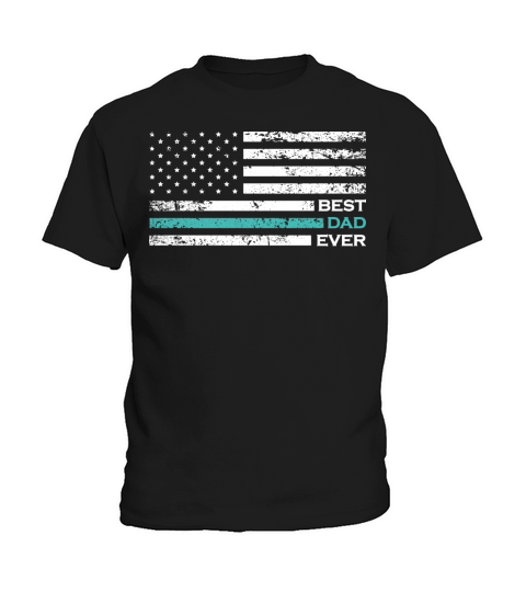 Best Dad Ever With US Flag Father Day Kids T-Shirt