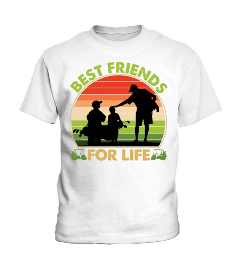Best Friends For Life Golfing Fathers Day Kids T-Shirt
