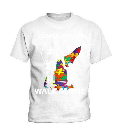 Father and son autism you’ll never walk alone Kids T-Shirt